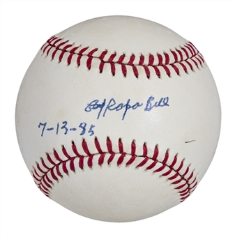 Cool Papa Bell Signed & "7-13-85" Inscribed ONL Feeney Baseball (Beckett)